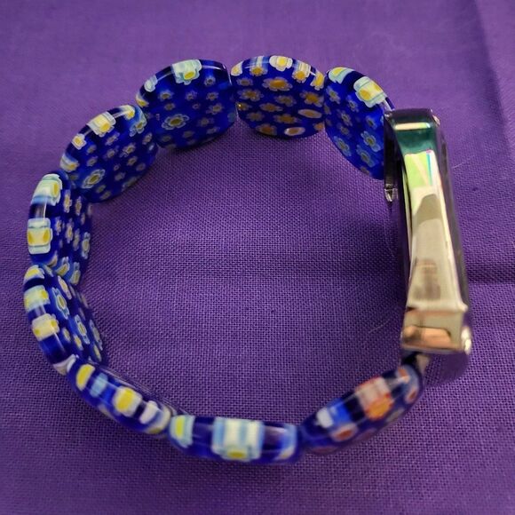 Blue Murano Glass Strada Stretch Watch main image 6